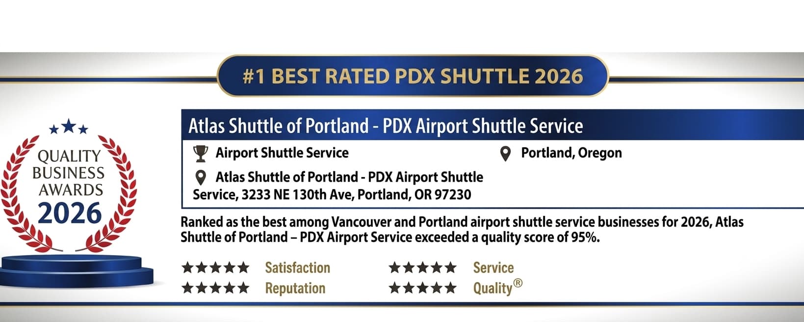 Why Choose Atlas Shuttle for Beaverton to PDX