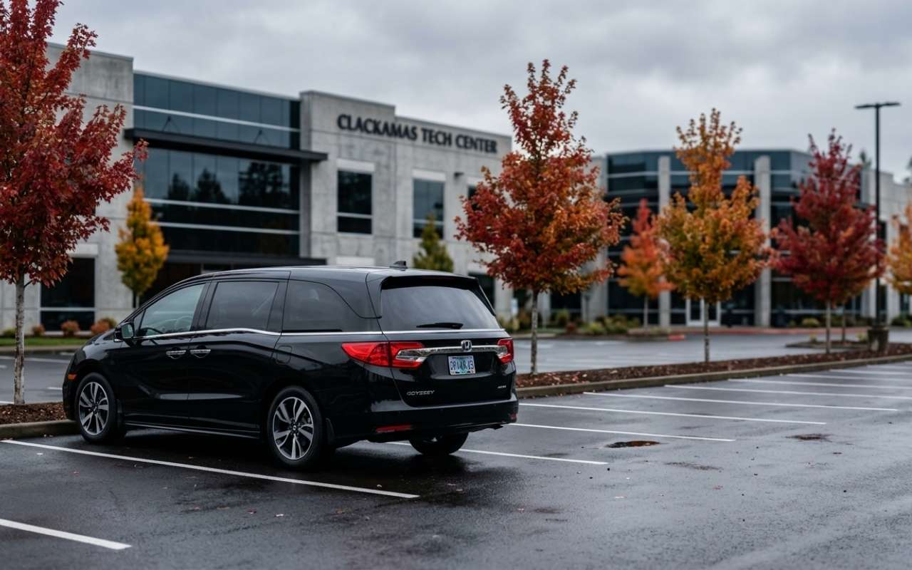 Airport shuttle vehicle in Clackamas