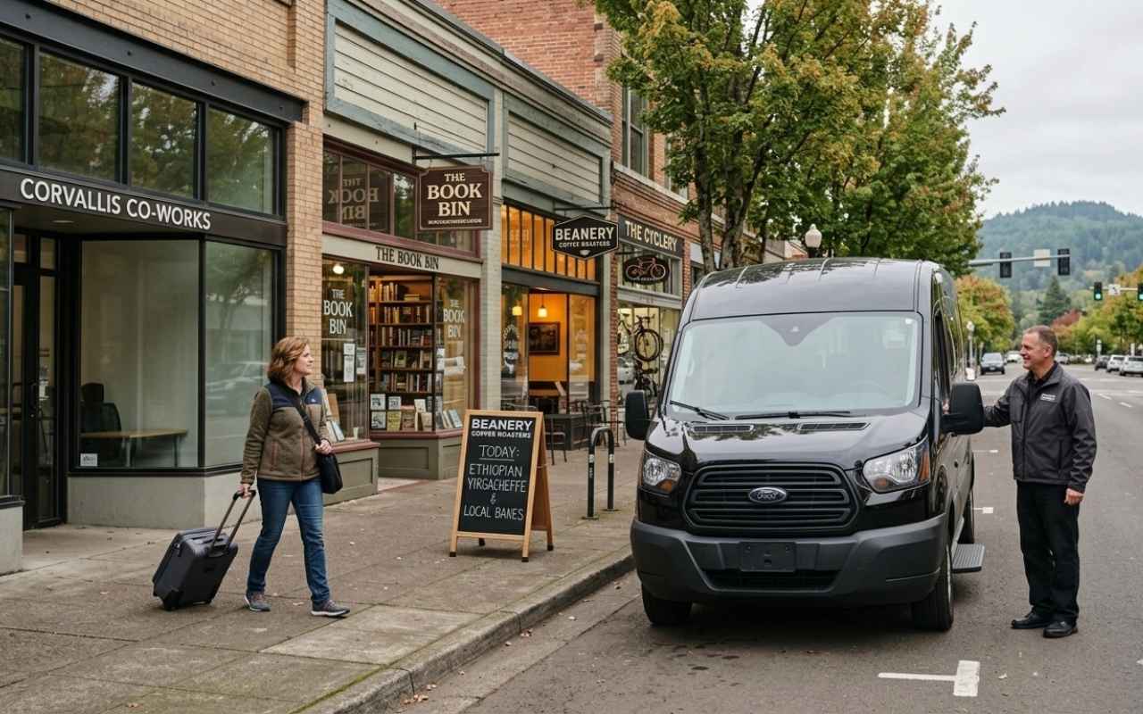 Shuttle pickup in Corvallis
