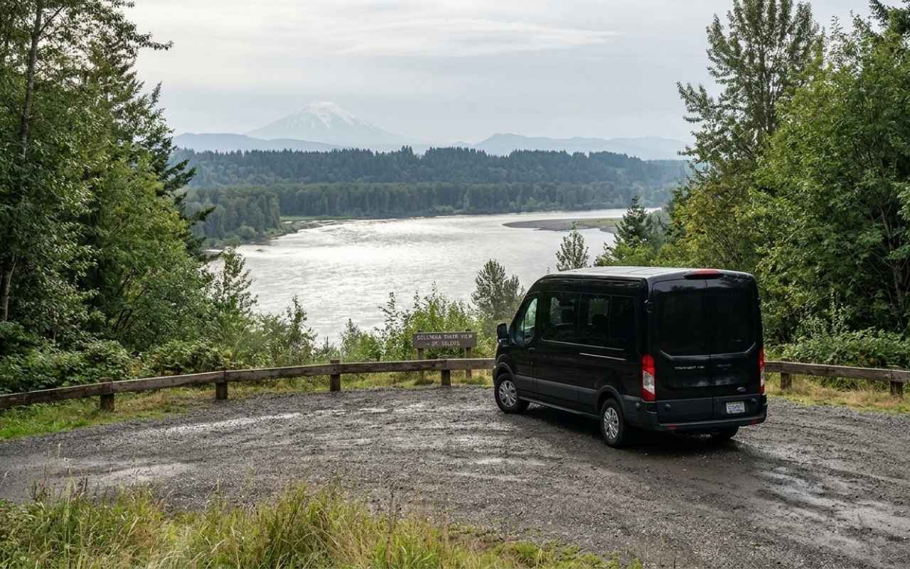 Airport shuttle vehicle in Columbia County