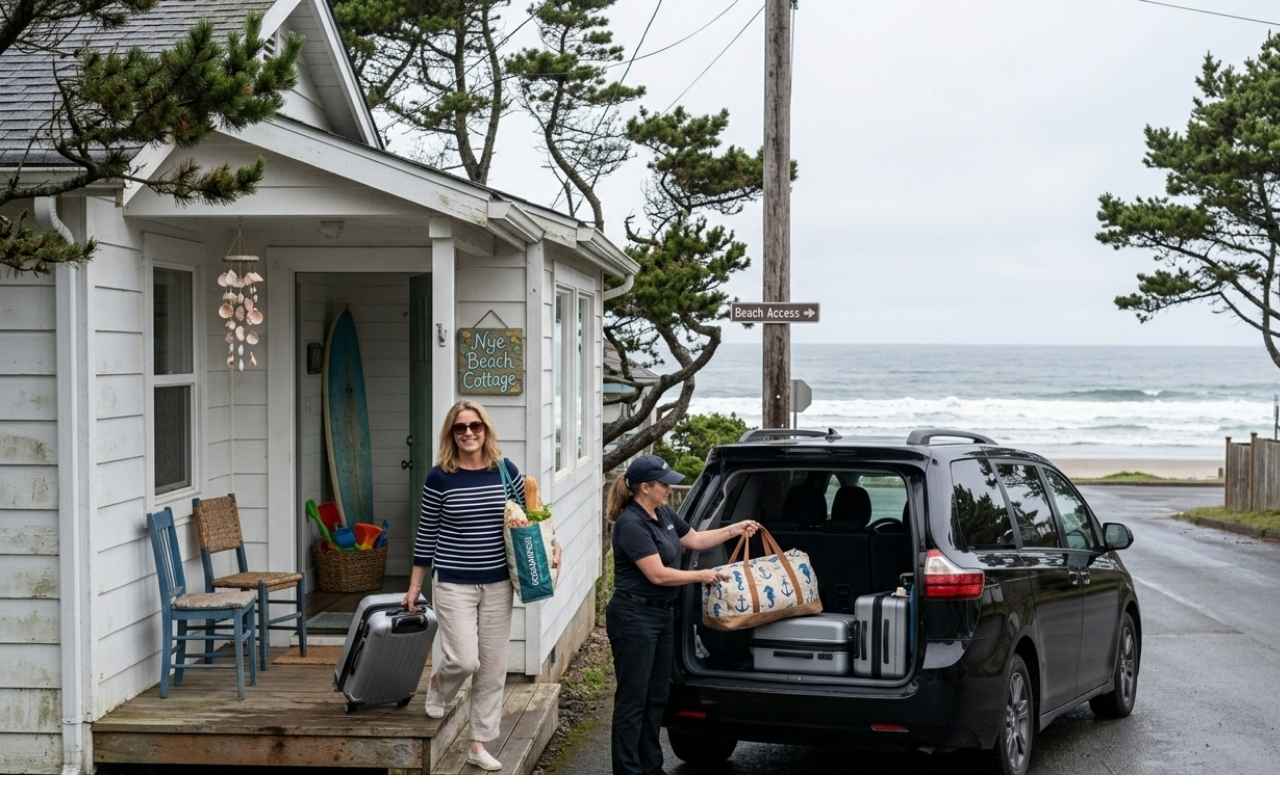 Shuttle pickup in Newport