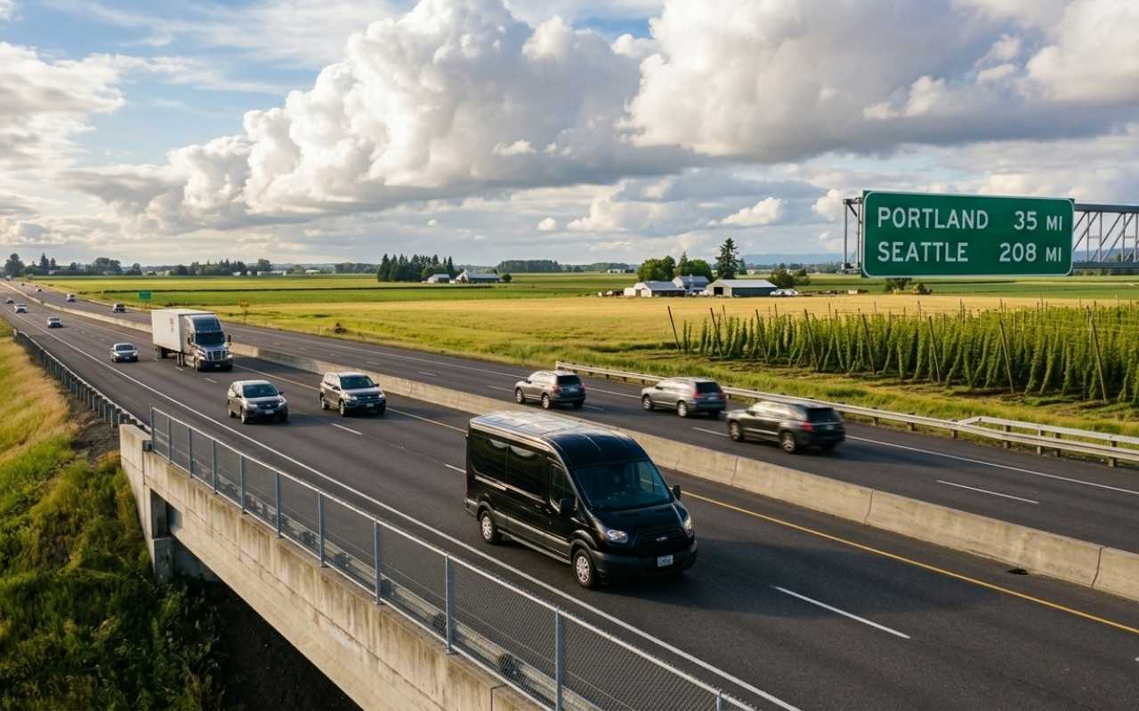 Route from Salem to PDX