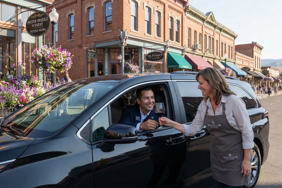 Airport shuttle vehicle in Walla Walla