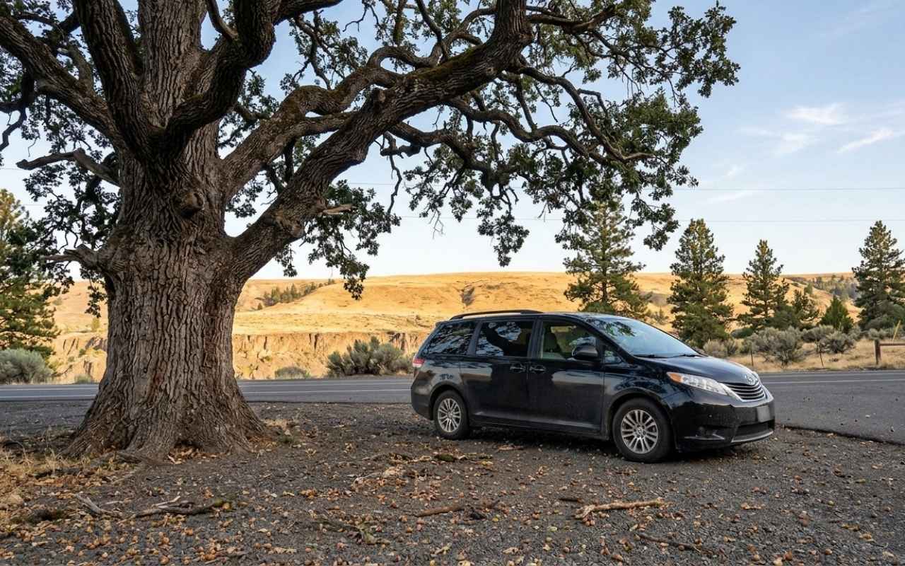 Airport shuttle vehicle in Klickitat