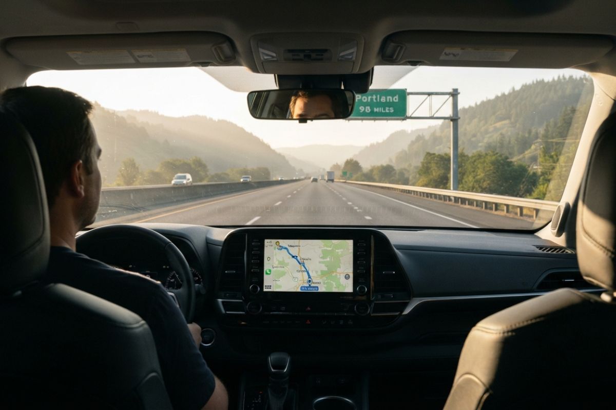 Route from Napavine  to PDX