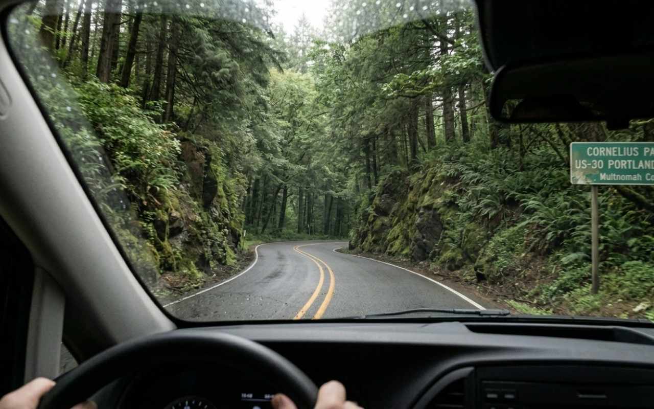 Route from Bonny Slope to PDX