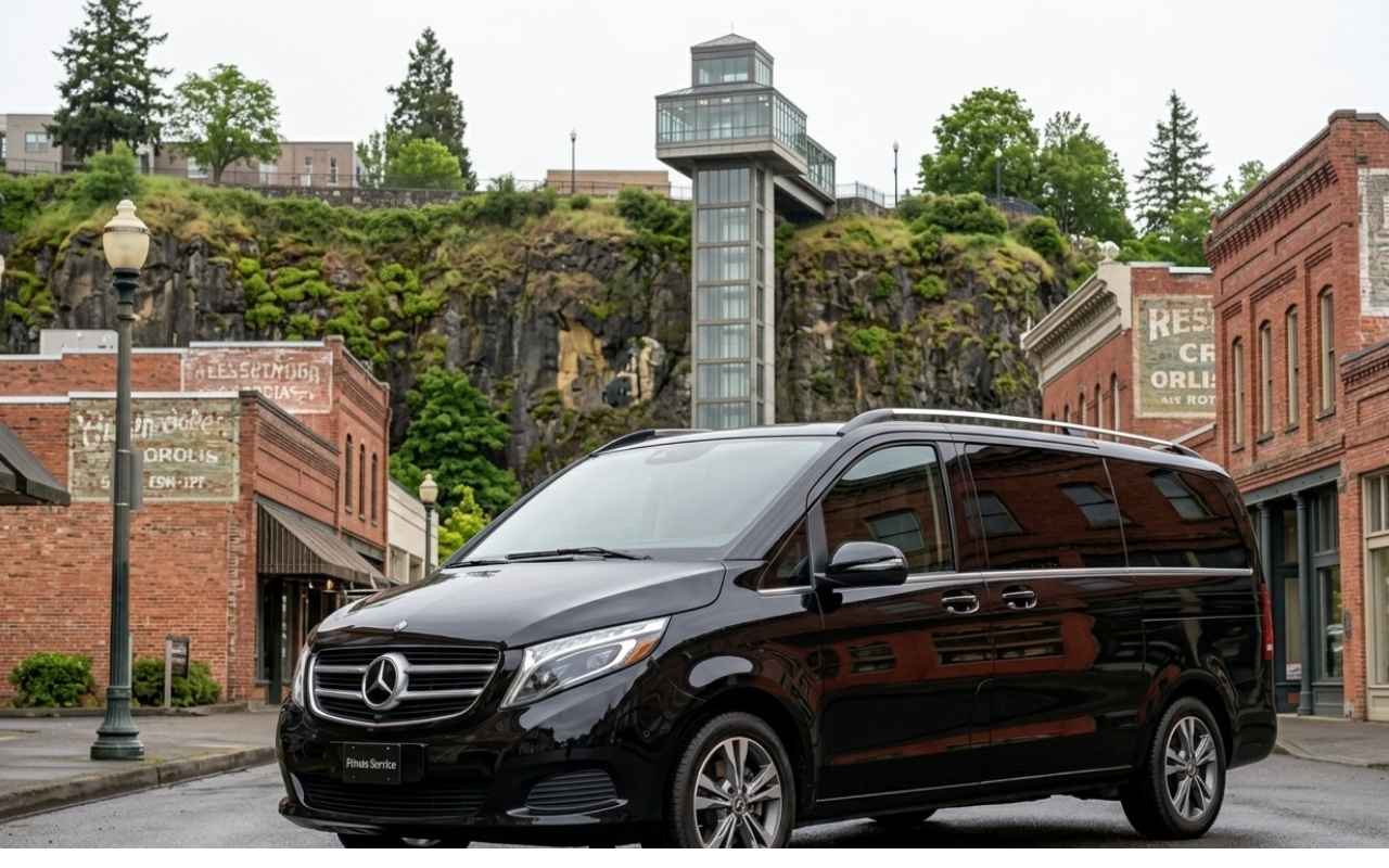 Airport shuttle vehicle in Oregon City