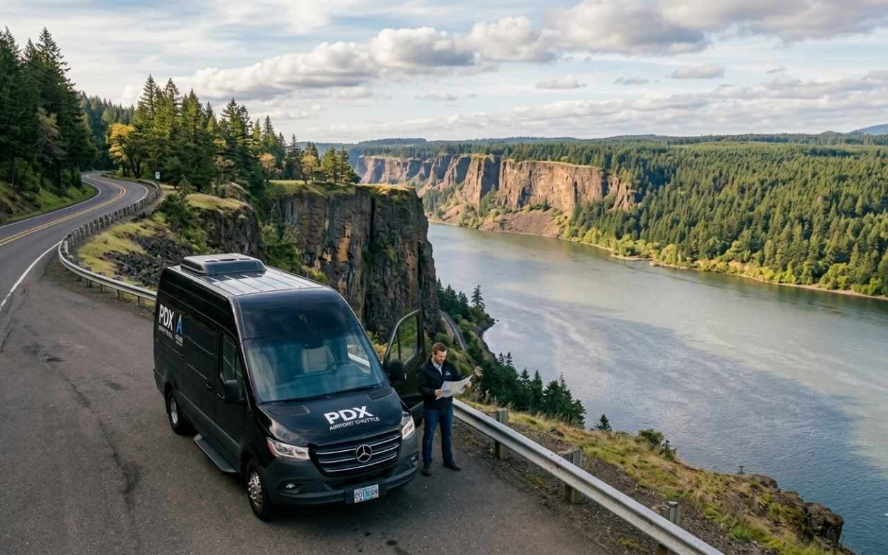 Route from Hood River to PDX