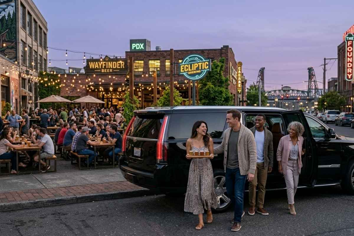 Friends Exploring Portland Breweries shuttle Service In Portland