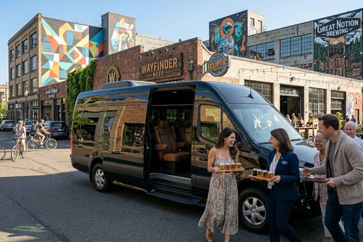 Group Brewery Tour Transportation Service In Portland
