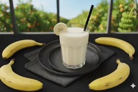 حليب بالموز